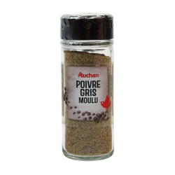 Auchan Poivre Moulu Gris 36G