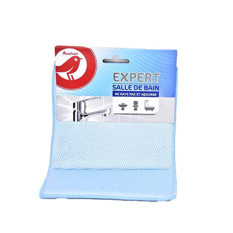 Auchan lavette microfibre expert salle de bain x1