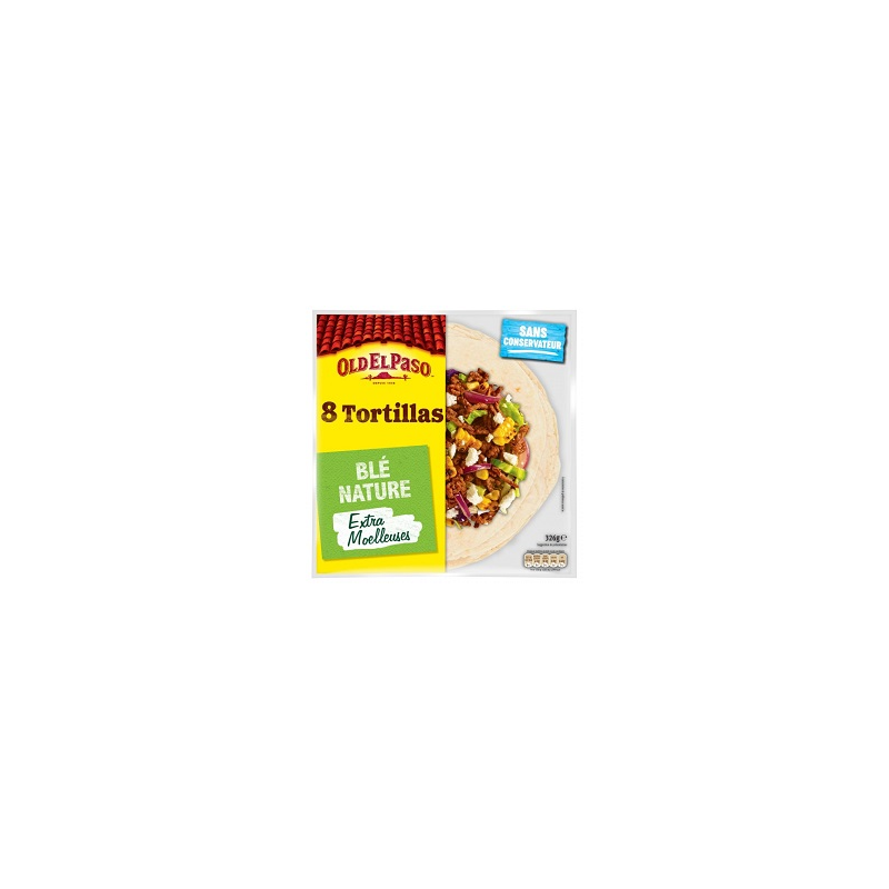 Old El Paso 8 tortillas de blé nature 326 g