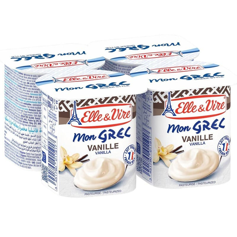 DESSERT LACTE MON GREC VANILLE ELLE&VIRE 125G