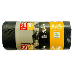 SAC POUBELLE NOIR 50 PCS 20L